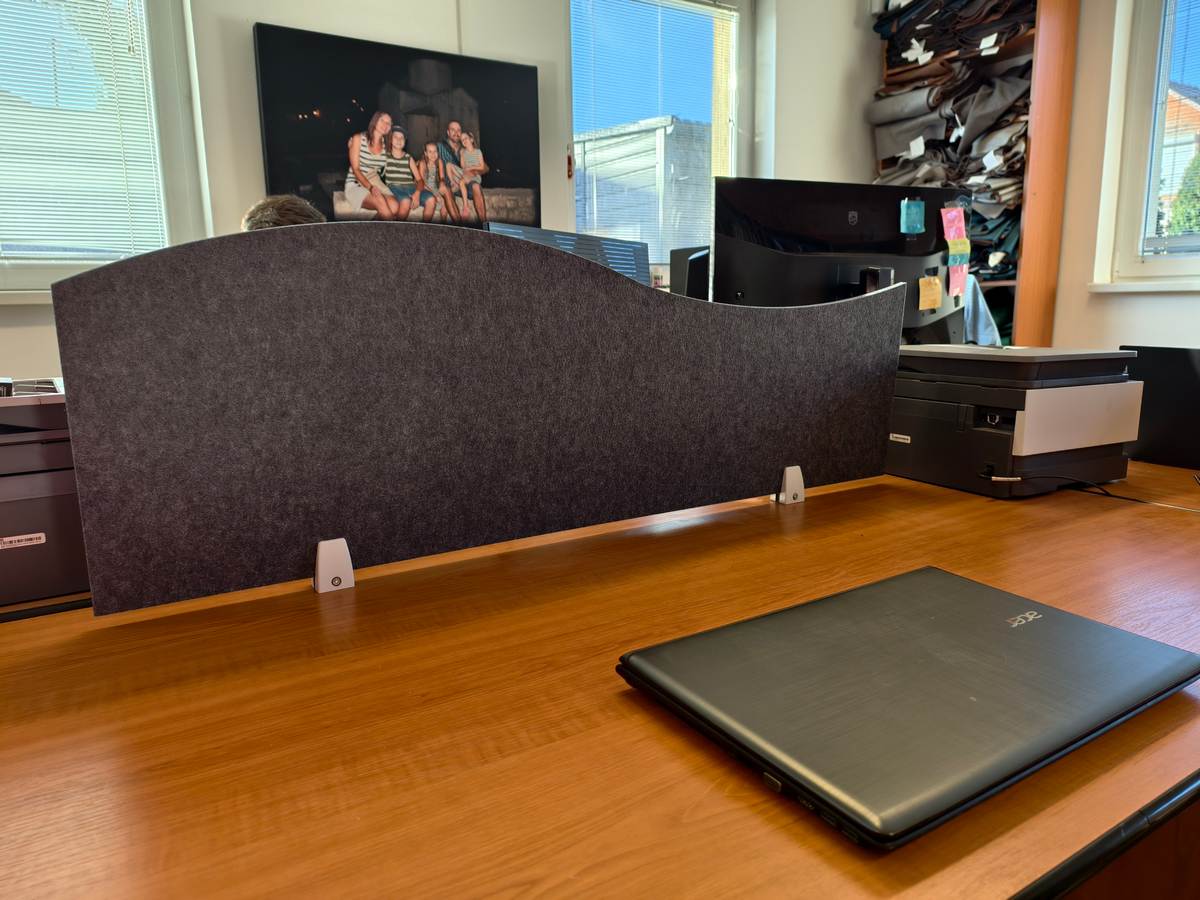 Bilnora büro schallschutz trennwände gewellt Akustikschirm 120x40x1.2cm – Muster 3 – Bild 8