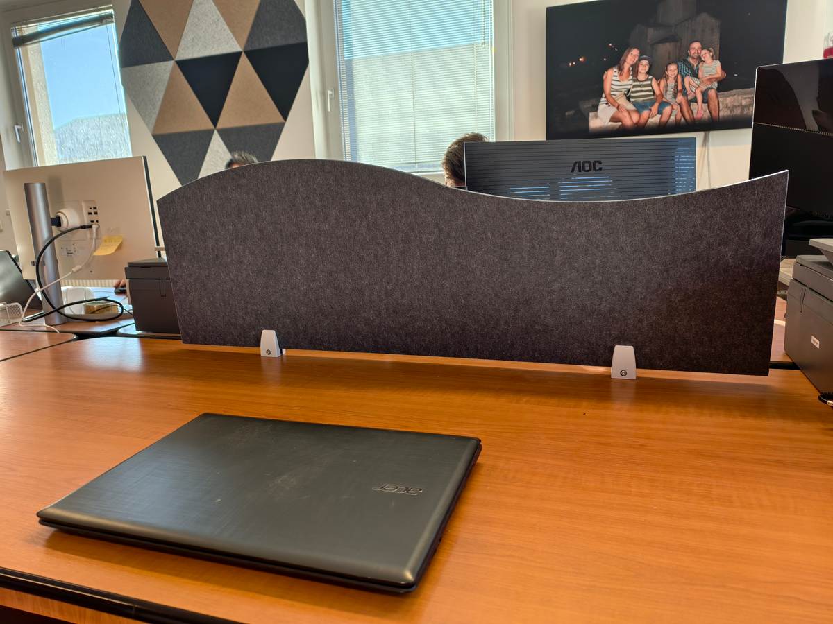 Bilnora büro schallschutz trennwände gewellt Akustikschirm 120x40x1.2cm – Muster 3 – Bild 9