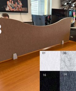 Bilnora büro schallschutz trennwände gewellt Akustikschirm 120x40x1.2cm – Muster 3