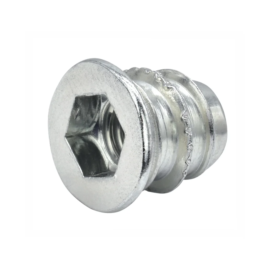 Einschraubmutter M6 x 10 mm – verzinkter Stahl, mit Bund – 10/50/100 Stück – Bild 4