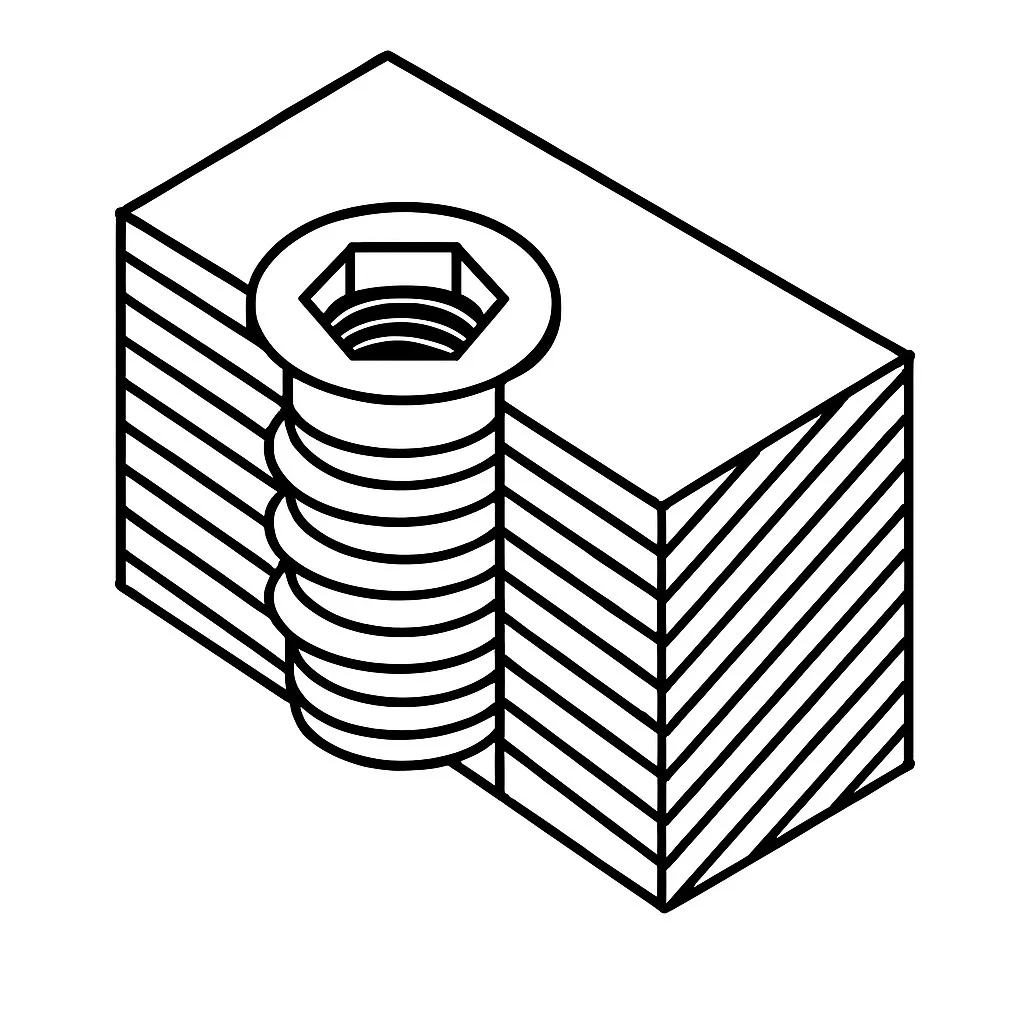 Einschraubmutter M6x15 10 Stück – Bild 7