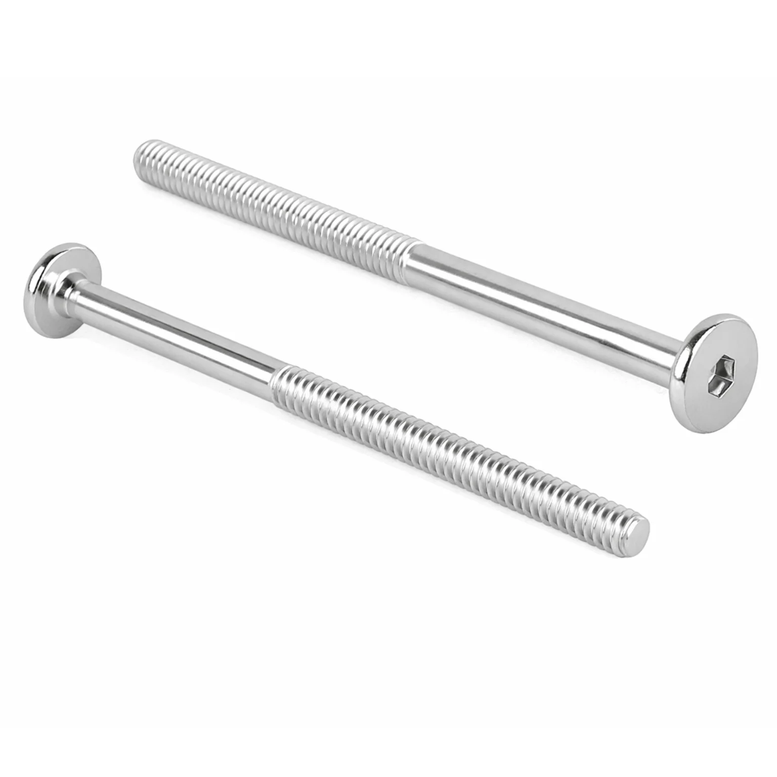 Flachkopfschrauben M6 x 100 mm mit Innensechskant, silber verzinkt – Bild 2