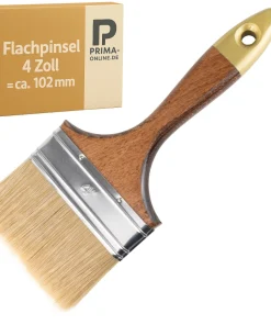 Lackierpinsel 102 mm (4″) Flachpinsel – Borstenstärke 22 mm, lackierter Holzgriff