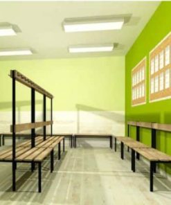 Garderobenbank mit Rückenlehne