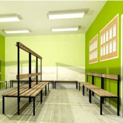 Garderobenbank mit Rückenlehne – Bild 2