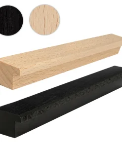 Möbelgriff Schrankgriffe aus Holz 20cm Rohholz/Schwarz