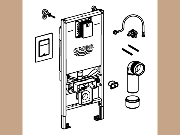 Grohe Rapid SLX 3-in-1 Set für WC m. Skate C Betätigung S chrom/Wandwinkel – Bild 3