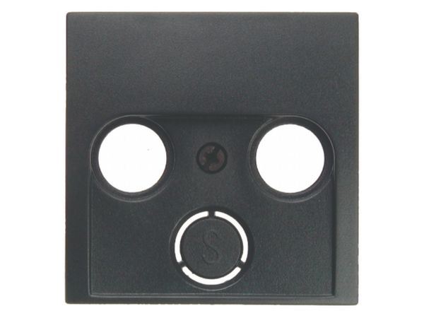 Zentralstück für Antennen-Steckdose 2- u nd 3Loch B.3/B.7 anthrazit, matt