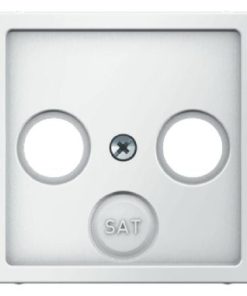 Zentralstück für Antennen-Steckdose 2- u nd 3Loch Q.1/Q.3 polarweiß, samt