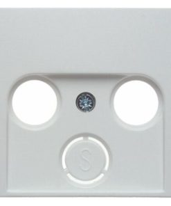 Zentralstück für Antennendose 2- und 3Lo ch S.1 polarweiß, glänzend