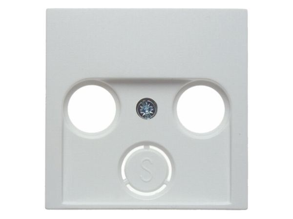 Zentralstück für Antennendose 2- und 3Lo ch S.1 polarweiß, glänzend – Bild 2