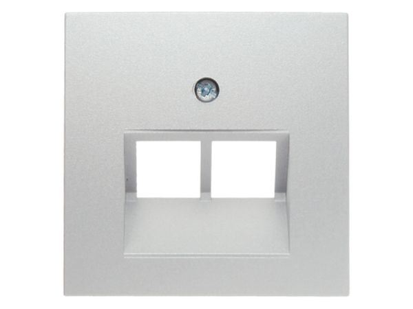 Zentralstück für UAE Steckdose 2fach S.1 /B.3/B.7 polarweiß, matt – Bild 2