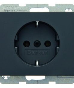 Steckdose Schuko K.1, anthrazit matt, la ckiert