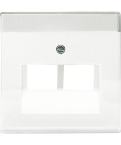 Zentralscheibe 2-fach für RJ45 Dosen div. Flächenprogramme, studioweiß