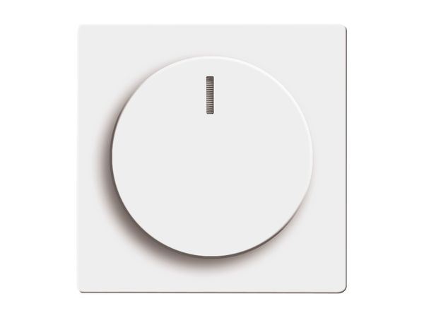 Zentralscheibe mit Drehknopf für Dimmer div. Flächenprogramme, studioweiß