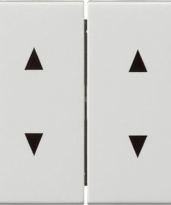 Wippe 2fach mit Pfeilsymbolen System 55 reinweiß glänzend