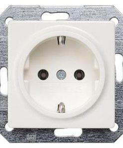 Schuko-Steckdose DELTA i-system, titanweiß
