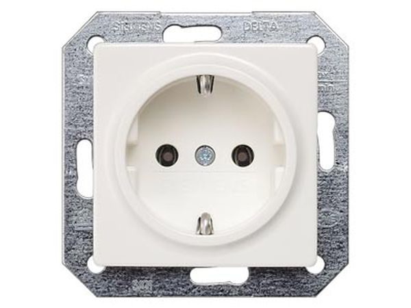 Schuko-Steckdose DELTA i-system, titanweiß