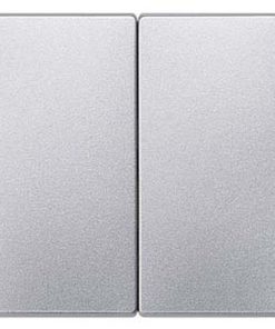 Wippe 2fach neutral DELTA i-system, aluminiummetallic