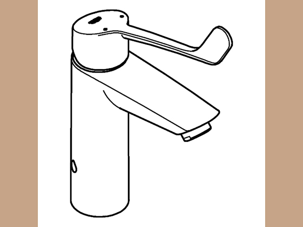 Grohe EH-WT-Batterie Eurosmart 23985_3 M-Size Verbrühschutz langer Hebel chrom – Bild 3