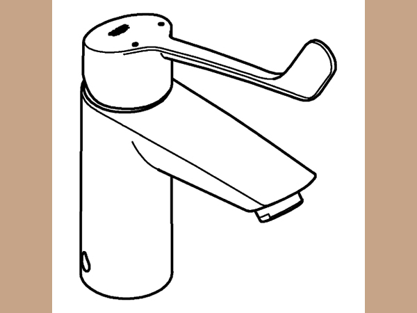 Grohe EH-WT-Batterie Eurosmart 23984_3 S-Size Verbrühschutz langer Hebel chrom – Bild 3