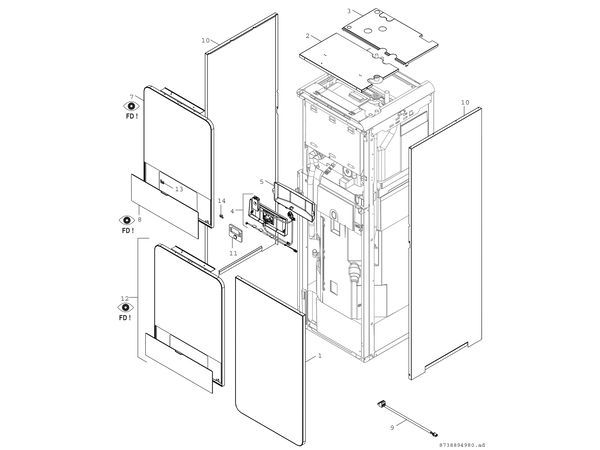 Inneneinheit AWMS 17 für Wärmepumpe für CS7001iAW, CS7000iAW – Bild 3
