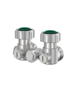 Simplex Einrohrarmatur 3/4″ AG Eckform vernickelt