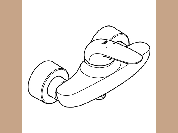 Grohe Eurostyle EH-Brausebatterie Wandmontage, chrom – Bild 3