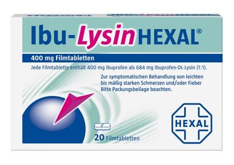 IBU-Lysin 400 mg Hexal Filmtabletten – 20 Stück – Bild 2