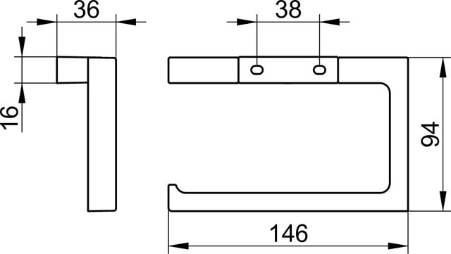 Keuco Edition 11 Papierhalter offen chrom – Bild 3
