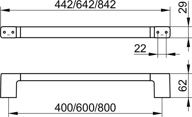 Keuco Moll Badetuchhalter 80cm chrom – Bild 3