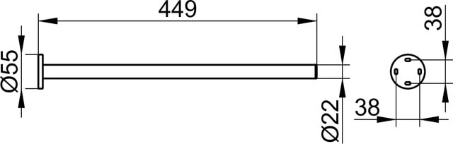 Keuco Plan Handtuchhalter 45 cm festehend – Bild 4