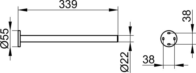 Keuco Plan Handtuchhalter 34 cm festehend – Bild 4