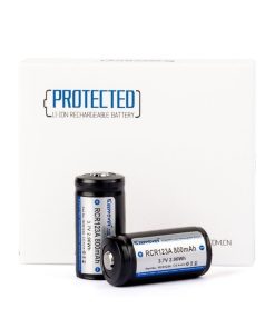 2er Set Keeppower RCR123A 16340 800mAh, 3,6V – 3,7V Li-Ionen-Akku geschützt