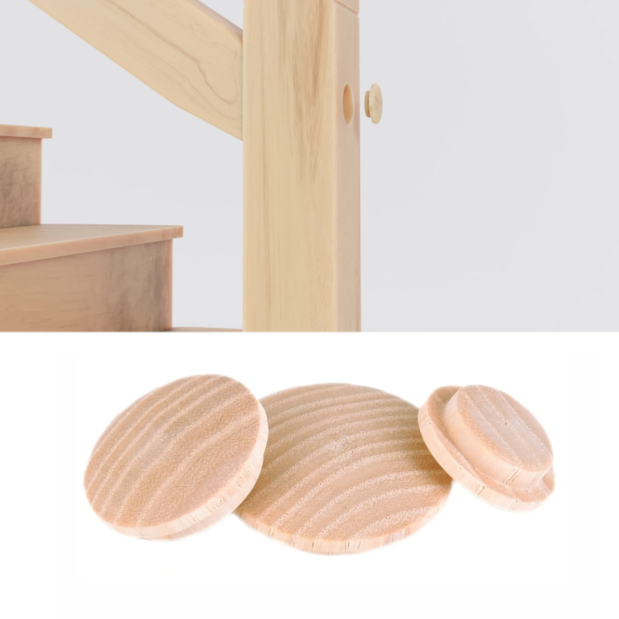 Esche Loch-Abdeckungen Abdeckkappen Holz 20 Stück – Bild 2