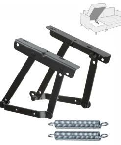 Springaufbeschlag 300N für Bettkasten – 1 Paar Hebebeschlag mit Feder für Liegen & Betten
