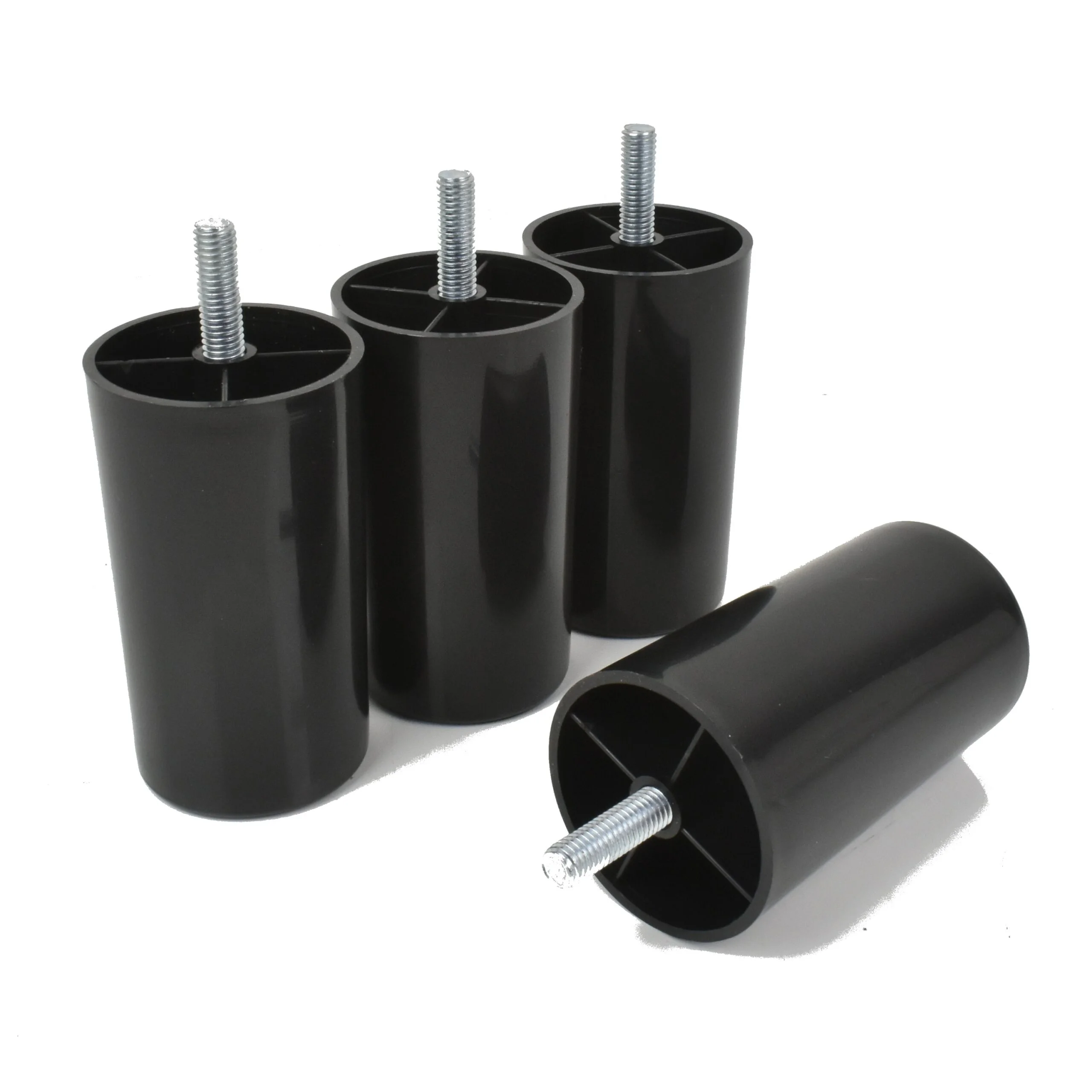 Möbelfüße rund Höhe 90 mm – Schwarz mit M8 Gewinde – Bild 3