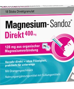 Magnesium Sandoz Direkt 400 mg Sticks – 18 Stück