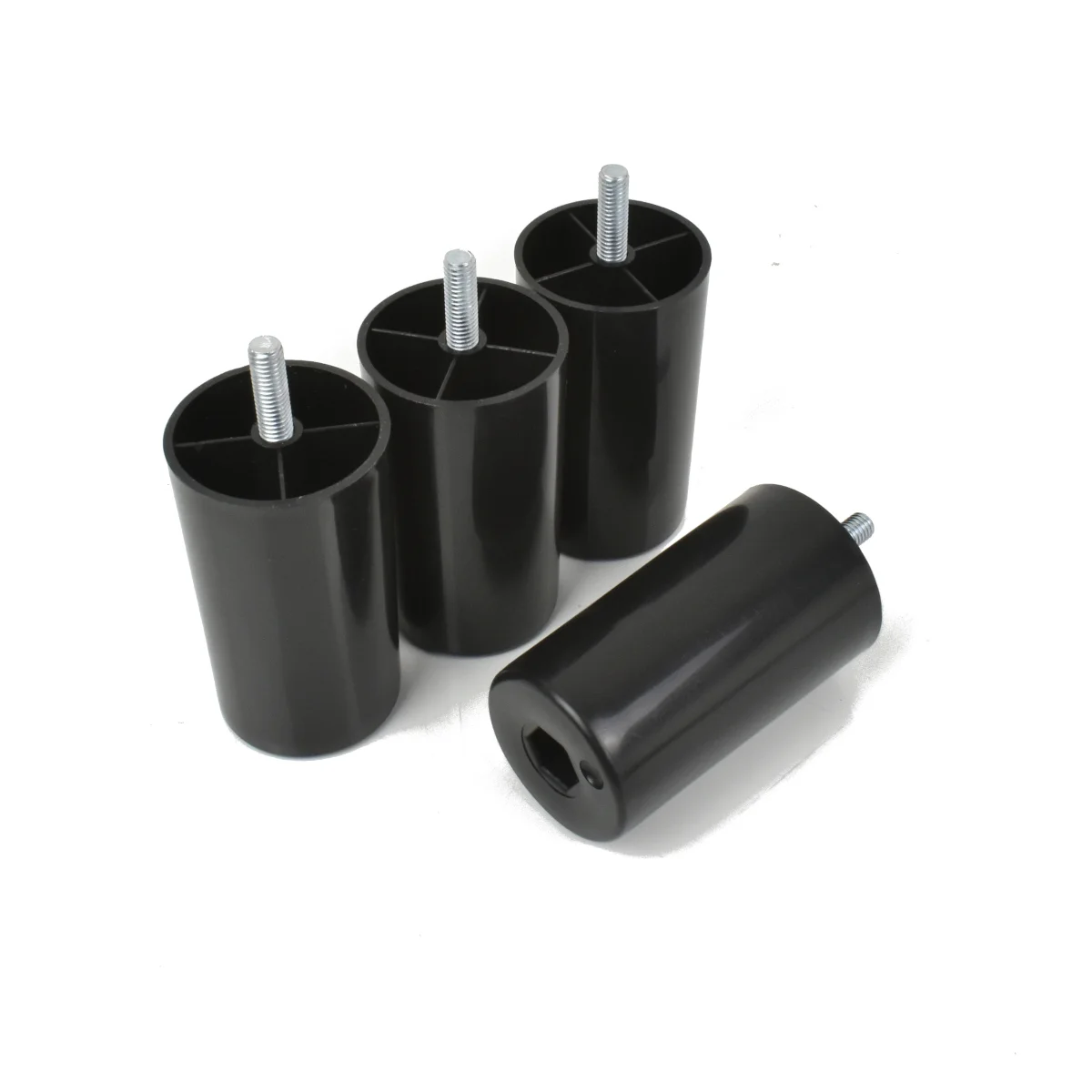 Möbelfüße rund Höhe 90 mm – Schwarz mit M8 Gewinde – Bild 5