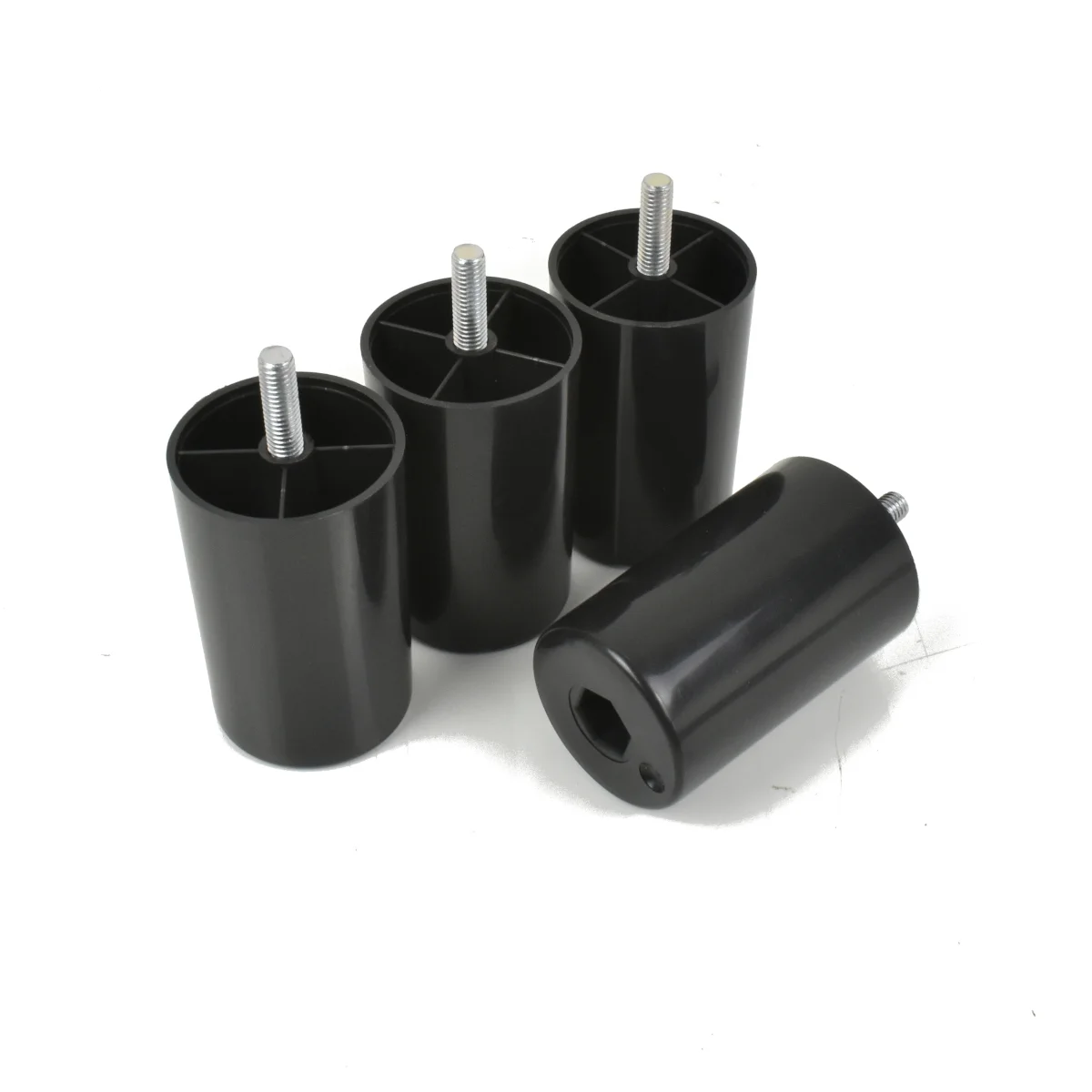 Möbelfüße rund Höhe 80 mm – Schwarz mit M8 Gewinde – Bild 6