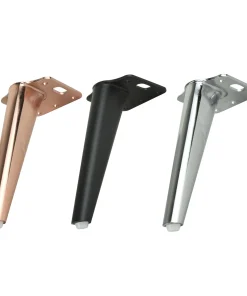 4er-Set Möbelfüße Stahl 155 mm rutschfest Schwarz/Kupfer/Chrom