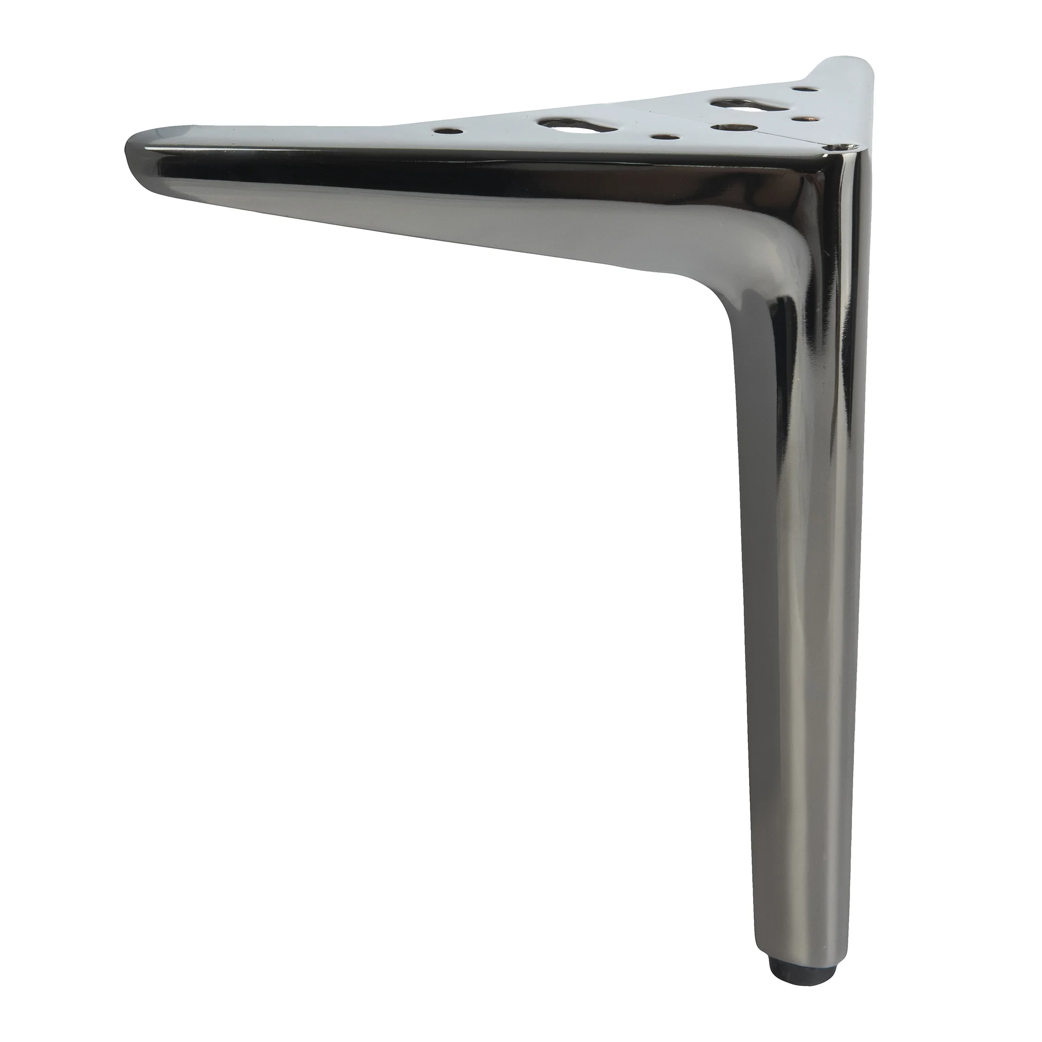 Möbelfuß Schwarzchrom glänzend aus Stahl – Höhe 12 cm – Bild 7