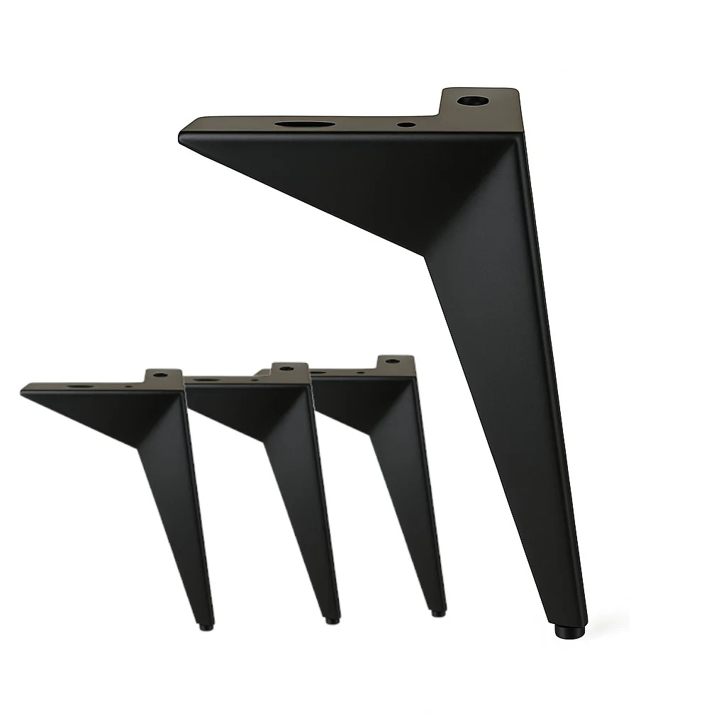 Hochbelastbar Möbelfüße schwarz matt aus Metall für Sofa Schrank H: 19 cm 1 Stück oder 4er-Set – Bild 5