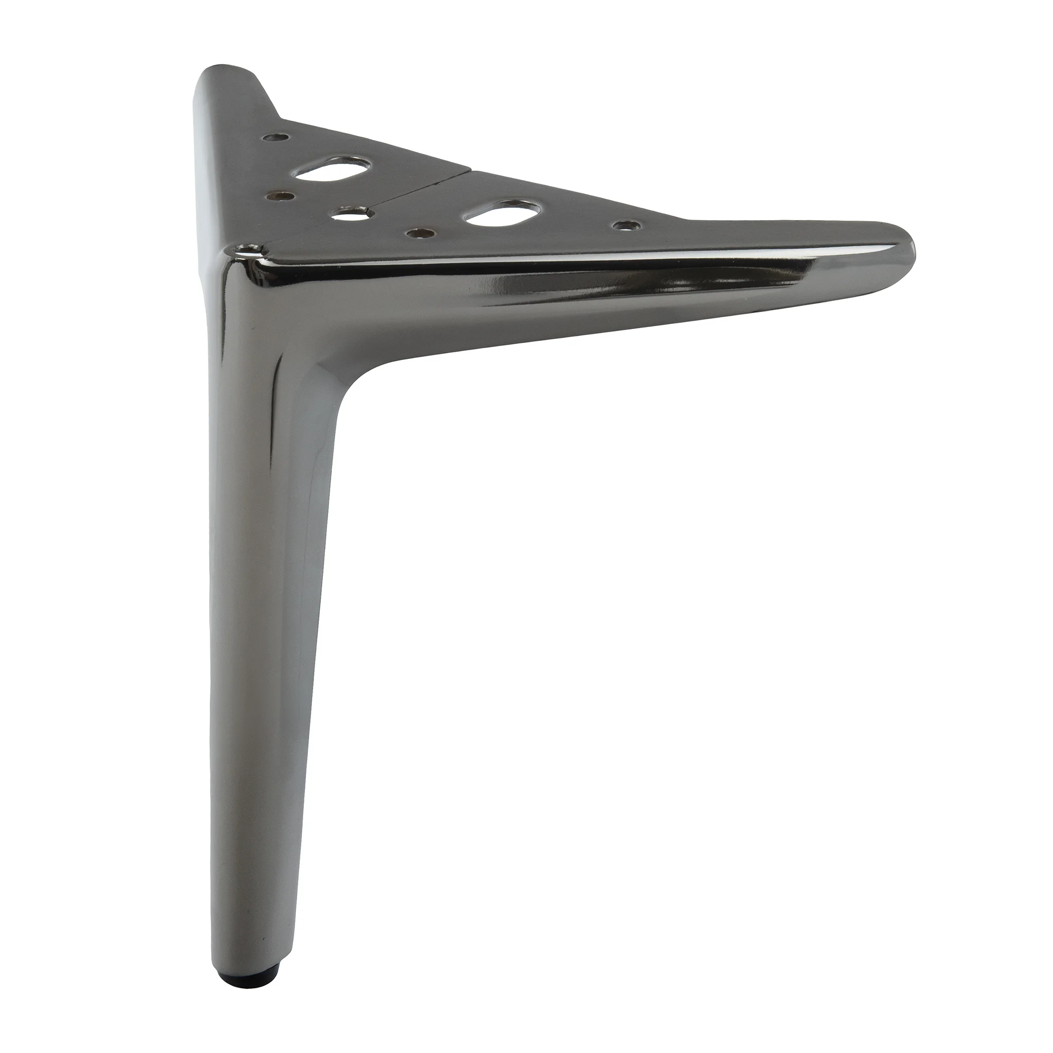 Möbelfuß Schwarzchrom glänzend aus Stahl – Höhe 12 cm – Bild 4