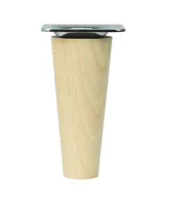 Möbelfuß Holz Buche 10 cm – konisch, Massivholz, inkl. Montageset | 1er oder 4er Set