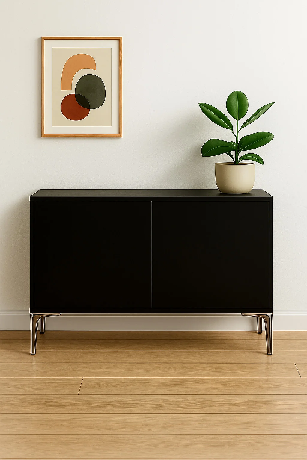 Möbelfuß Schwarzchrom glänzend aus Stahl – Höhe 12 cm – Bild 9