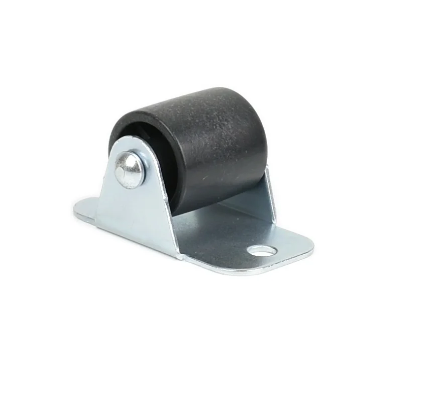 4er Set Kastenrolle Möbel Bockrollen H: 21mm Kunststoffrad Ø 17 mm ohne Bremsen – Bild 3