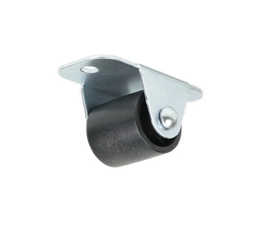 4er Set Kastenrolle Möbel Bockrollen H: 21mm Kunststoffrad Ø 17 mm ohne Bremsen – Bild 6