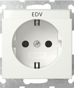 SCHUKO-Steckdose 16 A 250 V~ mit Beschriftungsfeld System 55 Reinweiß glänzend