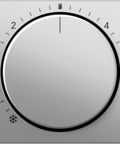 Abdeckung für Raumtemperaturregler mit Kontrolllicht System 55 Edelstahl